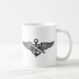 pilot- vingar för flotta kaffemugg