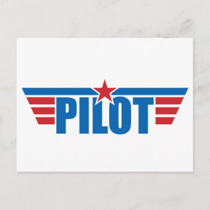 Pilot Vinge-bricka - Luftfart Vykort