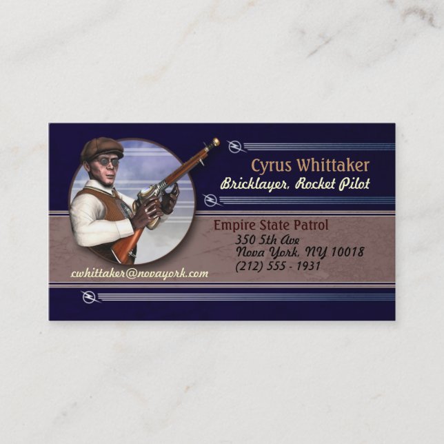 Pilot- visitkortar #3 för raket visitkort (Framsida)