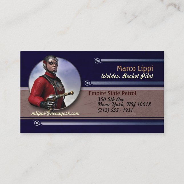 Pilot- visitkortar #4 för raket visitkort (Framsida)