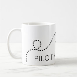 PILOT WIFE-KLUBB som flyger flygplanet Modern Blac Kaffemugg