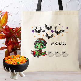 Pilot Zombie-flygplan & Fladdermus Funny Halloween Tygkasse