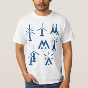 Pilotdragning för flygsymboler för diagram t shirt