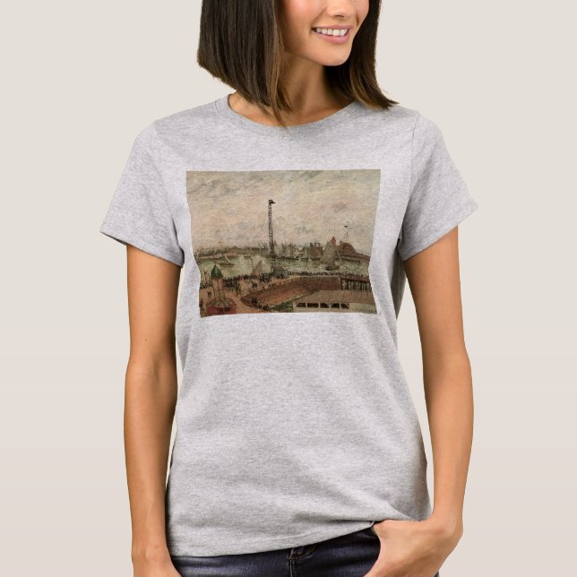 Pilotens brygga, Le Havre, Dimma av Camille Pissar Tee Shirt (Framsida)