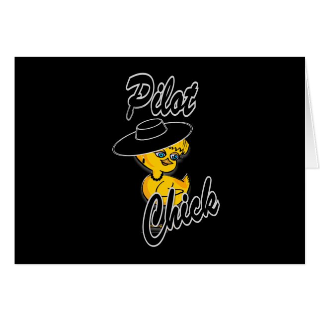 Pilotens Chick nr 4 Hälsningskort (Framsidan Horizontal)