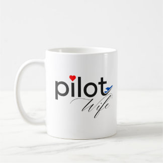 Pilotens flyggrafi och flygplan - enkel,minimalist kaffemugg