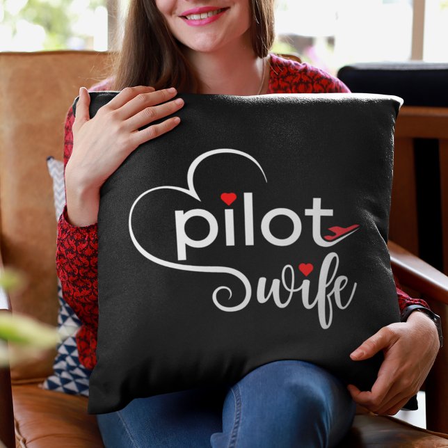 Pilotens flyggrafi och flygplan - enkel,minimalist kudde (Skapare uppladdad)