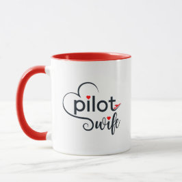 Pilotens flyggrafi och flygplan - enkel,minimalist mugg