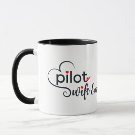 Pilotens flyggrafi och flygplan - enkel,minimalist mugg