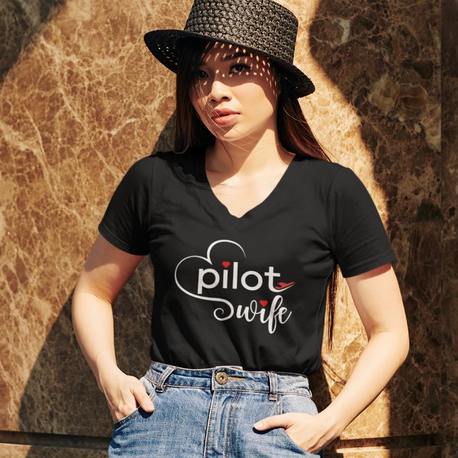 Pilotens flyggrafi och flygplan - enkel,minimalist t shirt (Skapare uppladdad)