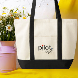 Pilotens flyggrafi och flygplan - enkel,minimalist tygkasse