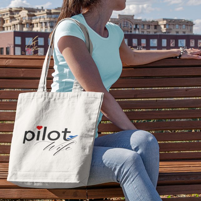 Pilotens flyggrafi och flygplan - enkel,minimalist tygkasse (Skapare uppladdad)