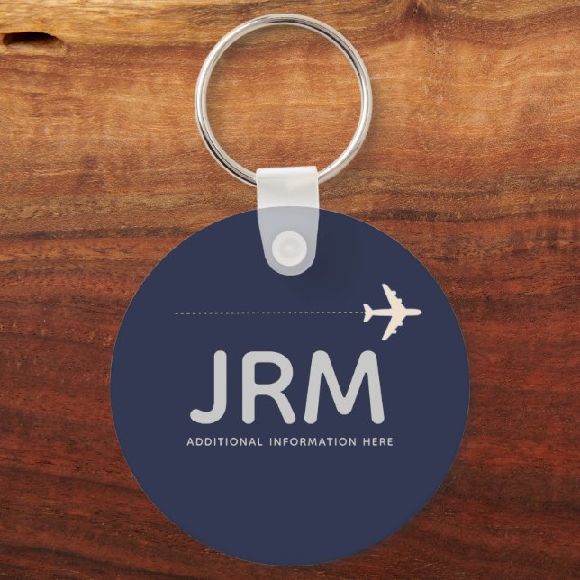 Pilotens marina blå Avion-Nycklar Nyckelring (Baksida)