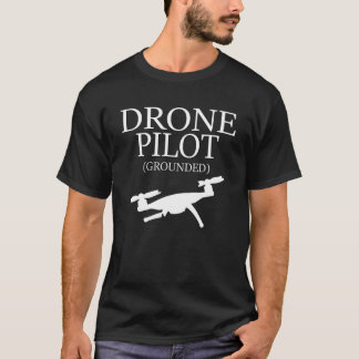 Pilotens Mörk T-shirt, jordad Drone T-shirt