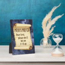 Pilotens Prayer Plaque med Easel
