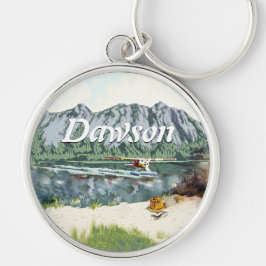 Pilotens Rund Silverfärgad Nyckelring