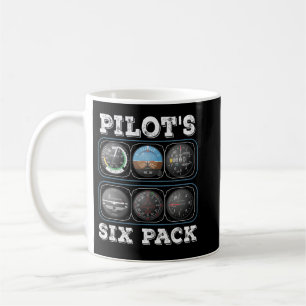 Pilotens sex paket T-Shirt   Flyginstrument Avia Kaffemugg