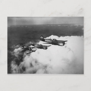 Piloter från negro i Shark-NLD P-40 Fighter Aircra Vykort
