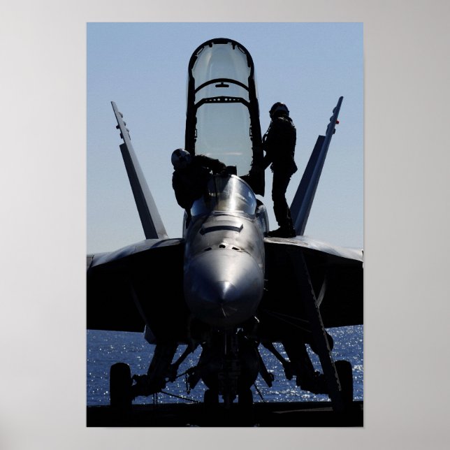 Piloter genomför en inspektion före flygning poster (Framsidan)