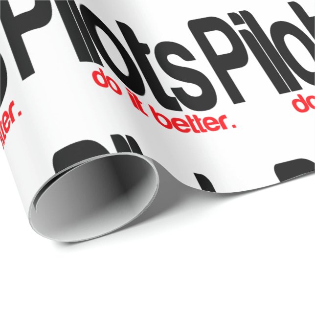 Piloter gör det bättre presentpapper (Rullad Hörn)