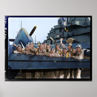 Piloter på USS Lexington CV16 Poster