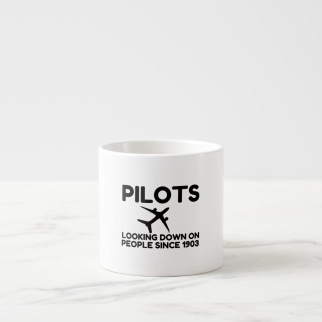 Piloter Tittar nedåt Espressomugg (Framsidan)