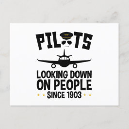 Piloter Tittar ner på människor sedan 1903 Vykort