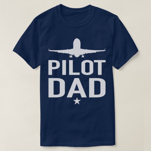 Piloter vid Pappa flygplats Flygplan, Pappa T Shirt (Design framsida)