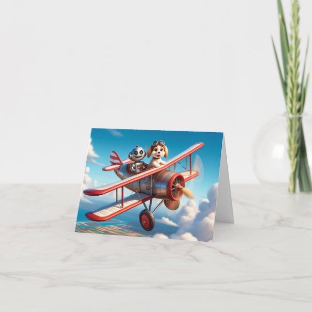 Piloters och flygets älskare födelsedagskort kort (Framsida)