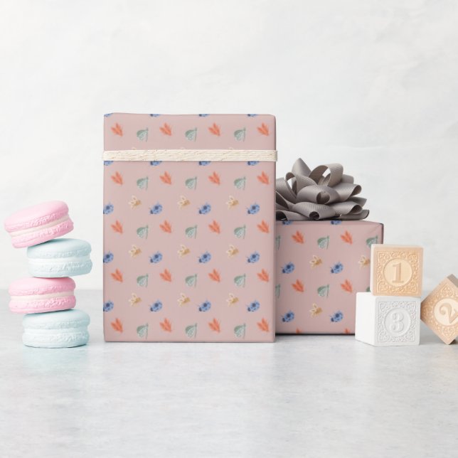 Pilotfel i rosa presentpapper (Baby Shower)