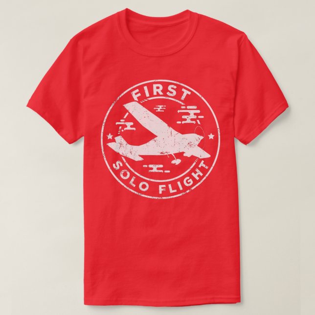 Pilotflyg för första Solo-flygning Flygplan 2 T Shirt (Design framsida)