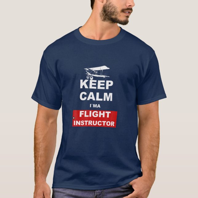 Pilotflyginstruktör, luftfarten Flygplan T Shirt (Framsida)