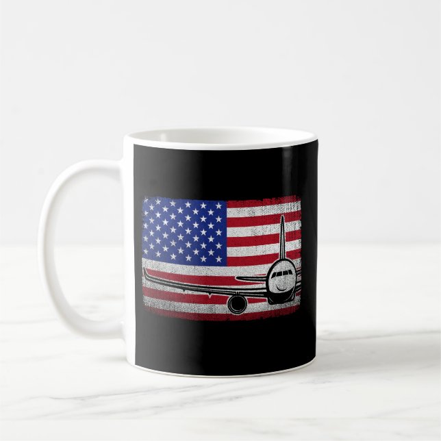 Pilotflygplan Amerikanska Flagga-flygplanet Kaffemugg (Vänster)