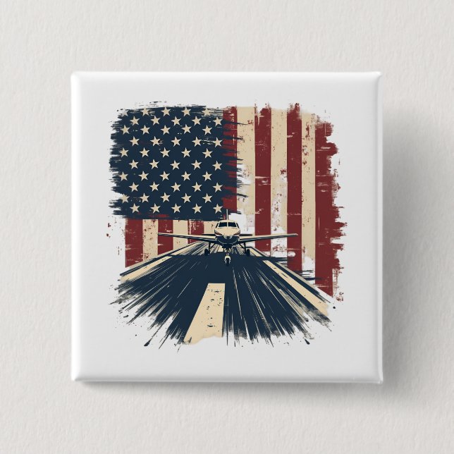 Pilotflygplan Amerikanska Flagga-flygplanet Knapp (Framsida)