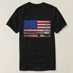 Pilotflygplan Amerikanska Flagga-flygplanet T Shirt