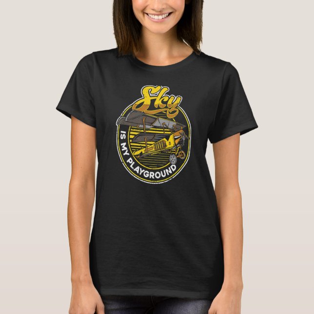 Pilotflygplan Flygbidrag 1 T Shirt (Framsida)