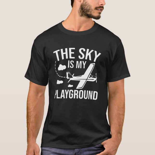 Pilotflygplan Flygplan Aviation Himlar är min spel T Shirt (Framsida)