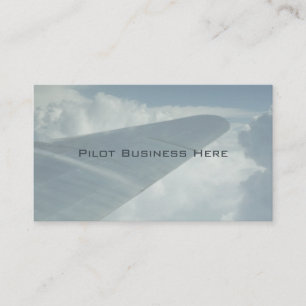 Pilotflygplan Flygplan Vinge i moln som flyger ova Visitkort
