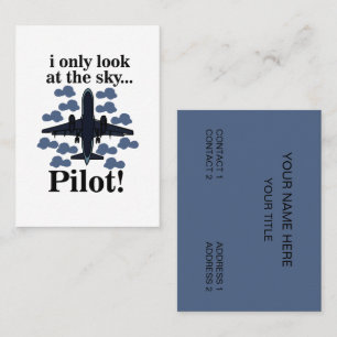 Pilotflygplan - jag tittar bara på Himmel-piloten Visitkort