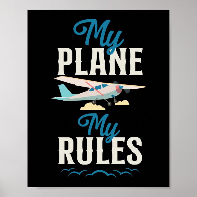 Pilotflygplan mitt Flygplan mitt Regler Poster (Framsidan)