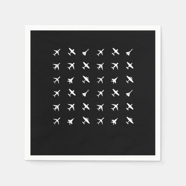 Pilotflygplan som flyger flygplanet Ingenjör Pla Pappersservett (Framsidan)