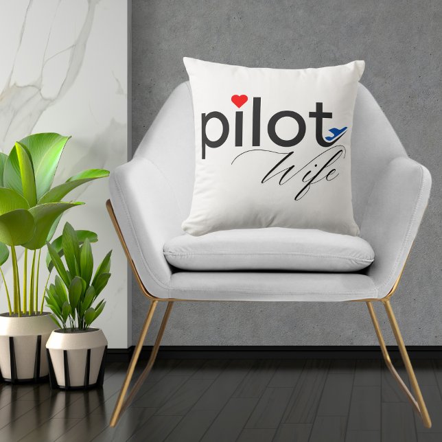 Pilotfrus typografi, enkel, personlig gåva kudde (Skapare uppladdad)