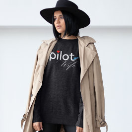 Pilotfrus typografi & Flygplan Enkel, minimalistis T Shirt