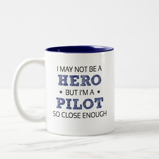 Pilotjobb - Novelty Två-Tonad Mugg (Vänster)
