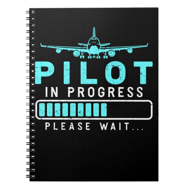 Pilotlastande flygplan framtida pilotflygplan anteckningsbok (Framsidan)