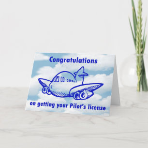 Pilotlicens. Hämta din vingar. Grattis Kort