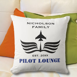 Pilotlounge Jetflygplan Vingar Aviation Kudde