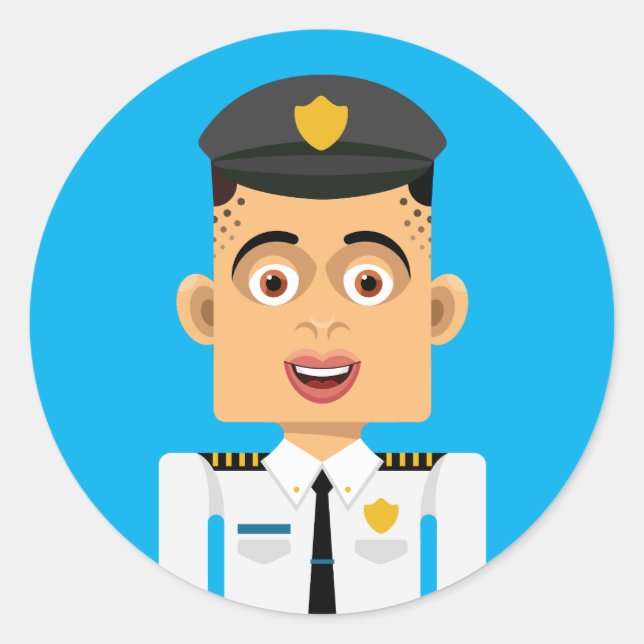 Piloto Runt Klistermärke (Framsida)