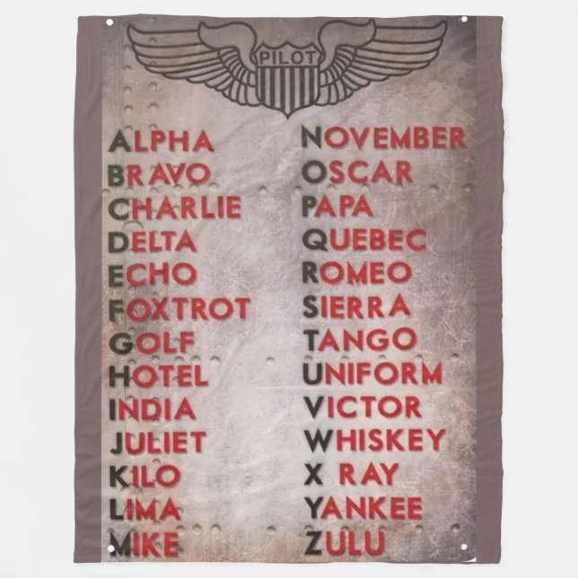 PILOTS ALPHABET FLEECEFILT (Framsidan)