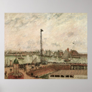 Pilots brygga, Le Havre av Camille Pissarro Poster